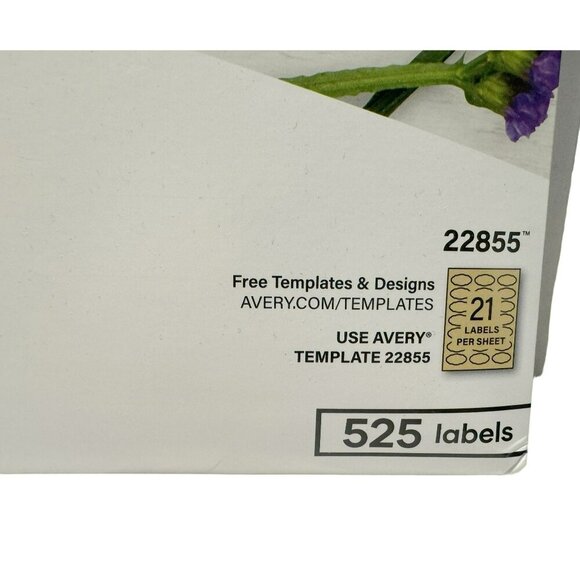 Avery® Kraft Brown Scalloped Oval Labels 1-1/8" x 2-1/4" #22855 Laser/Inkjet New - Picture 2 of 7